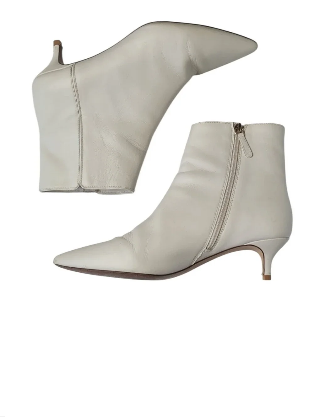 J.Crew Fiona Kitten-heel Ankle Boots in Leather Size 10